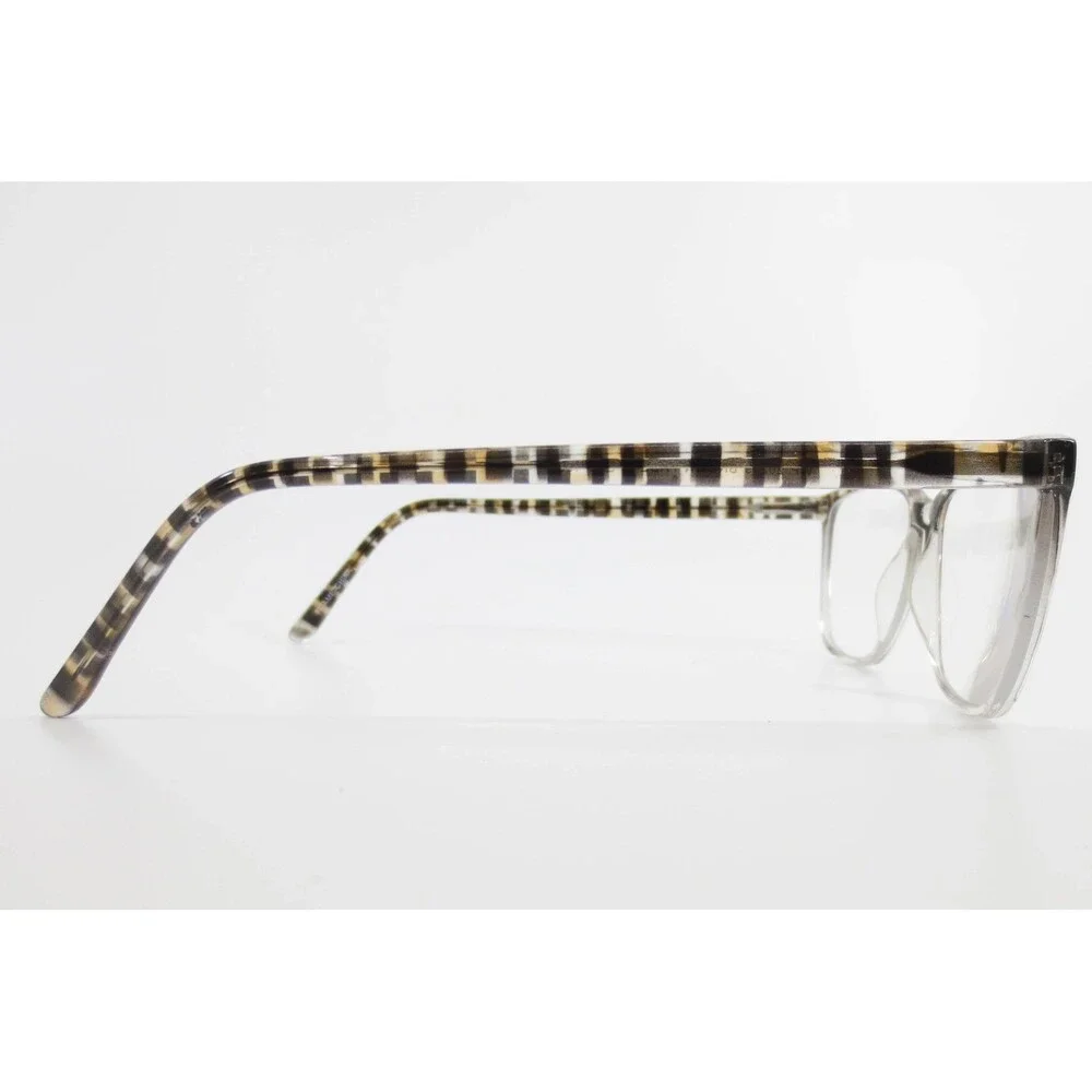 Warby Parker 20209 Brown Fade Eyeglass Frames 57-16-155 Striped Clear Rectangle
